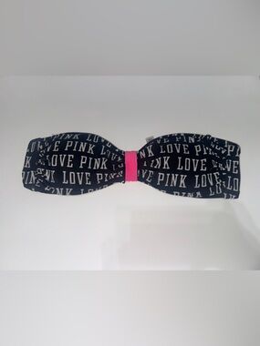 Victoria's Secret PINK Black Logo-Print Skirt with Pink Waistband